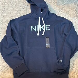 Nike Blue Hoodie with White Logo